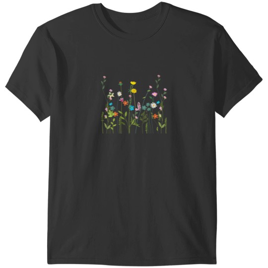 Discover Women Wildflower Summer Flowers Blooming Floral Graphic T-Shirts
