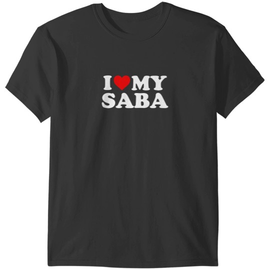Discover Kids I Love My Saba Shirt Toddler Boy Girl Youth Baby T-Shirts