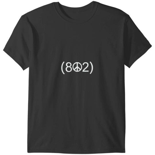 Discover 802 Vermont Peace Area Code T-Shirts