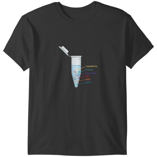 Discover The Perfect PCR Polymerase Chain Reaction Process Steps Chemicals Biology Science Pipette Tubes T-Shirts