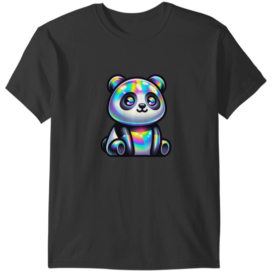 Discover Holographic Rainbow Panda T-Shirts