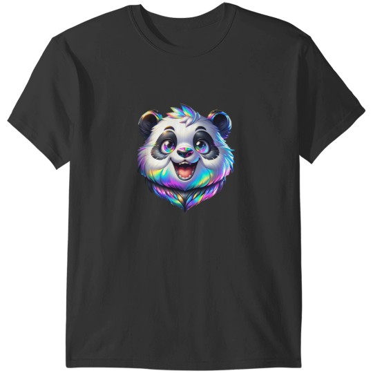 Discover Holographic Rainbow Fur PandaActive T-Shirts