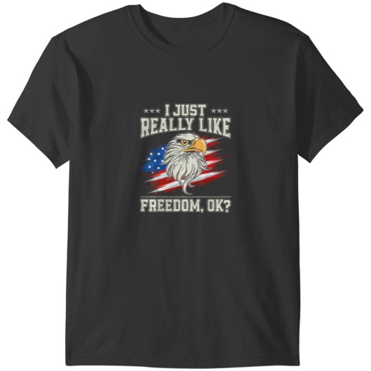 Discover American Patriotic Eagle 4th of July USA Flag Men Women T-Shirts