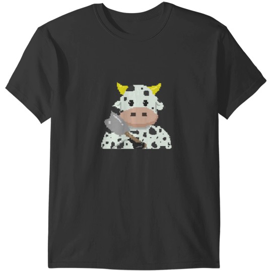Discover Pixel Cow Chop T-Shirts