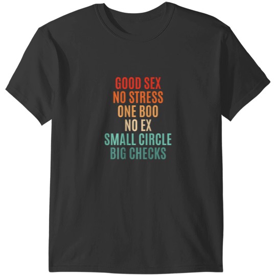 Discover Good sx No Stress One Boo No Ex Small Circle Big Checks T-Shirts