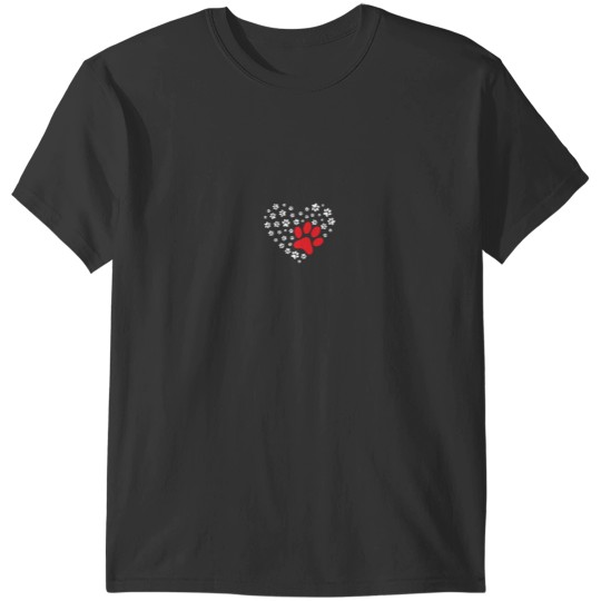 Discover Dog Paw Heart Dog Lover Puppy Owner T-Shirts