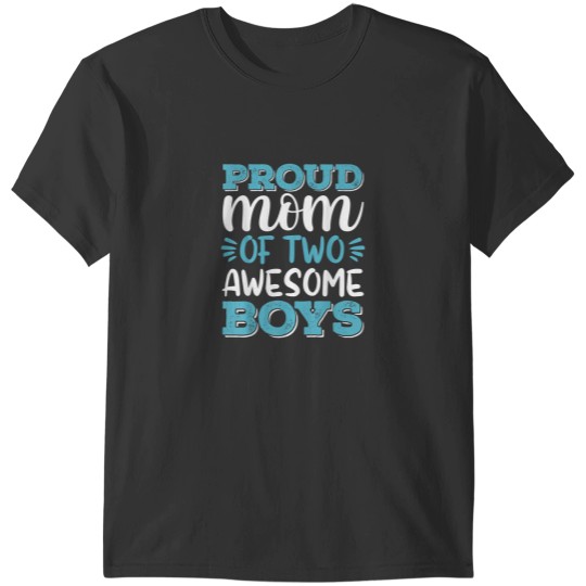 Discover Boy Mom Shirt For Women Proud Mom Of 2 Awesome Boys T-Shirts