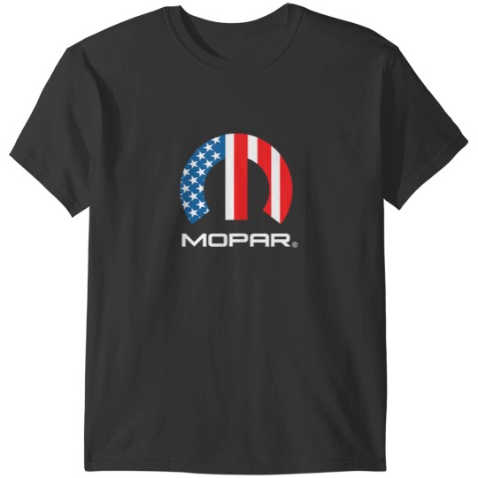 Discover Mopar American Flag White Logo T-Shirts
