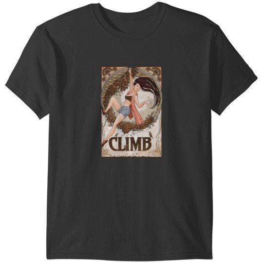 Discover Art Nouveau Climber Greeting Card T-Shirts