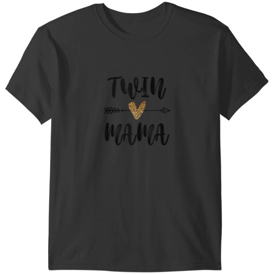 Discover Twin Mama Mothers Day Funny Leopard New Mom Of Twins T-Shirts