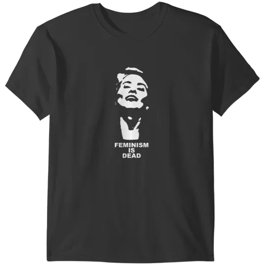 Discover Camille Paglia 'Feminism is Deadd' (White on Black) T-Shirts