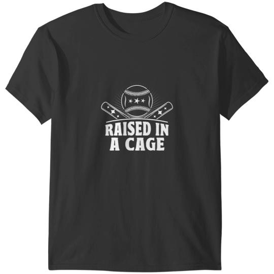 Discover Raised in a Cage Baseball Player Lover T-Shirt