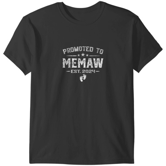 Discover Promoted To Memaw Est 2024 Mothers Day First Time New Mom 5206 T-Shirts