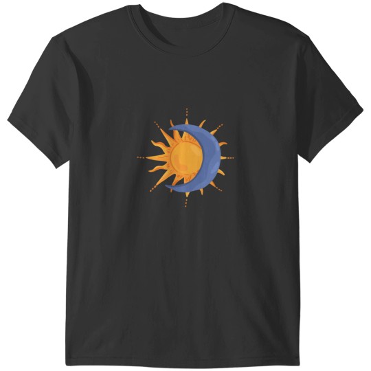 Discover Sun and Moon Graphic T-Shirt - Celestial Design
