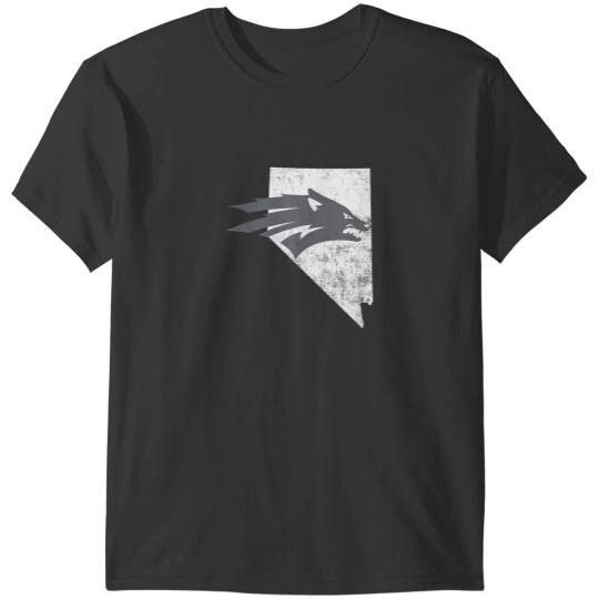 Discover University of Nevada Reno Wolf Pack State Shape T-Shirts