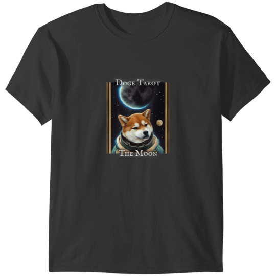 Discover Doge Tarot The Moon Shiba Inu Dogecoin HODL Space Witch T-Shirts