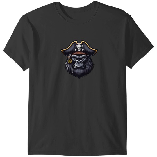 Discover Majestic Gorilla Face Pirate Look T-Shirts