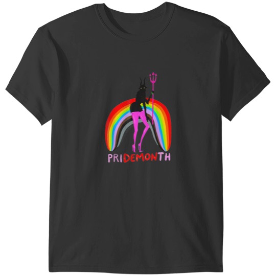 Discover pride month demon pridemonth demon rainbow cool pride month T-Shirts