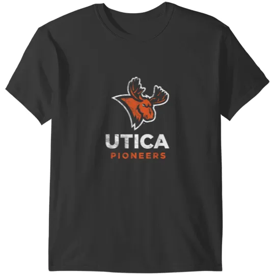 Discover Utica University Pioneers Distressed Primary T-Shirts