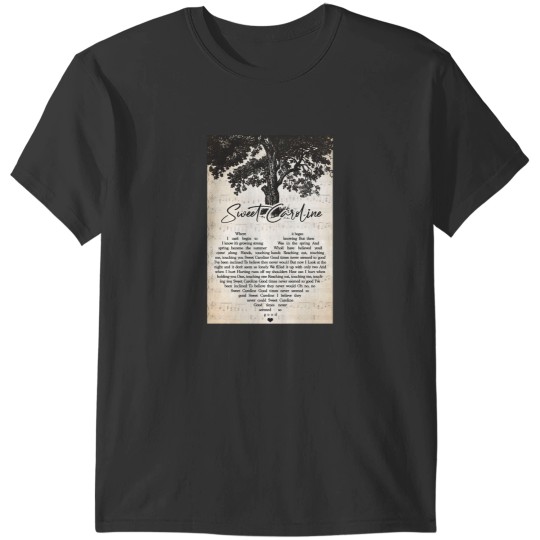 Discover Sweet caroline lyrics tree heart - Tp T-Shirts