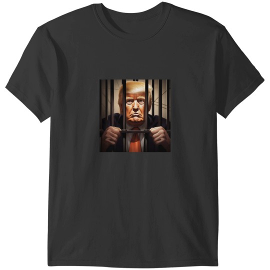 Discover Lock Him Up Hilarious Donald Trump Behind Bars T-Shirts