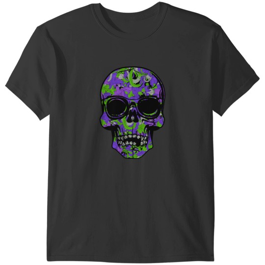 Discover Detailed Skull Candy,Deep Purple,And Greens T-Shirts