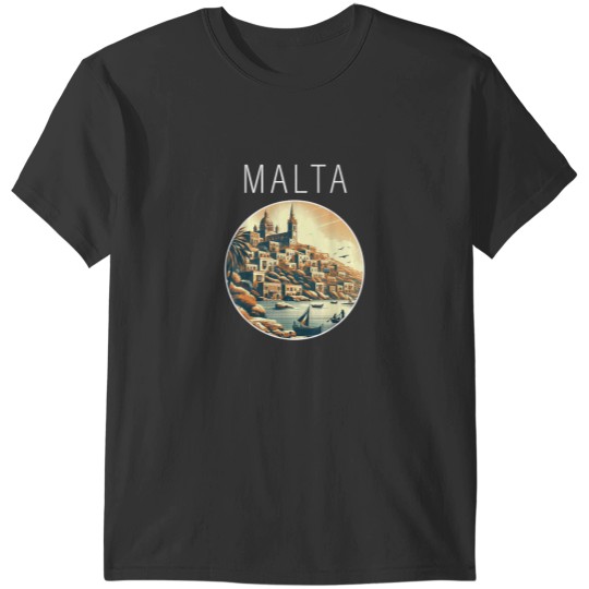 Discover Malta scenery Art Deco T-Shirts
