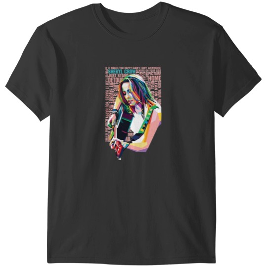 Discover sheryl crow wpap pop art T-Shirt T-Shirts