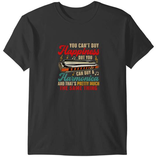 Discover Funny Harmonica Can Not Buy Happiness But Can Buy Harmonica Funny Instrument T-Shirts