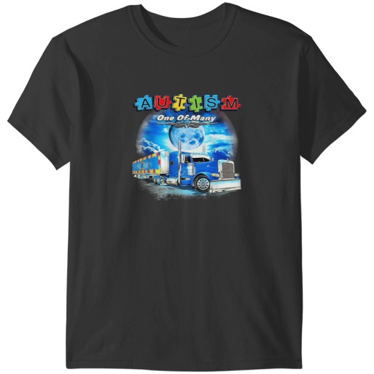 Discover Autism - One of Many Trucker Truck Drivers Autis T-Shirts