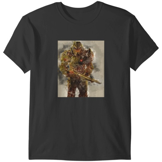 Discover Doomguy Photographic Print T-Shirts