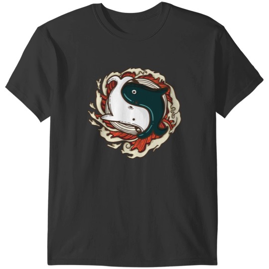 Discover Ying Yang Whales Animal Yin Yang T-Shirts