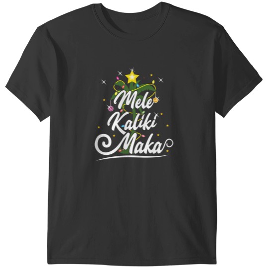 Discover Hawaiian Christmas Tree Mele Kalikimaka Christmas Palm Tree Lights Hawaii Beach Party T-Shirts
