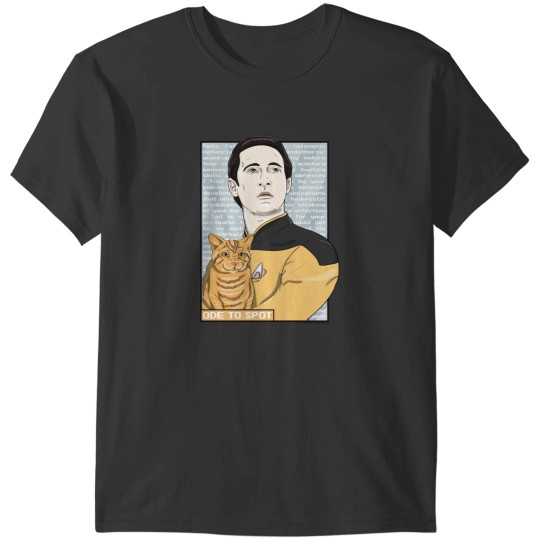 Discover S'tar Trek The Next Generation Data Ode To Spot Kitten Portrait T-Shirts