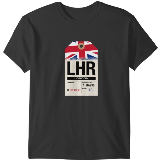 Discover London (LHR) Airline Luggage Tag T-Shirts