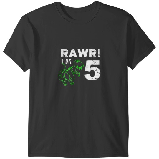 Discover Rawr! Im 5 Dinosaur Birthday Essential T-Shirts