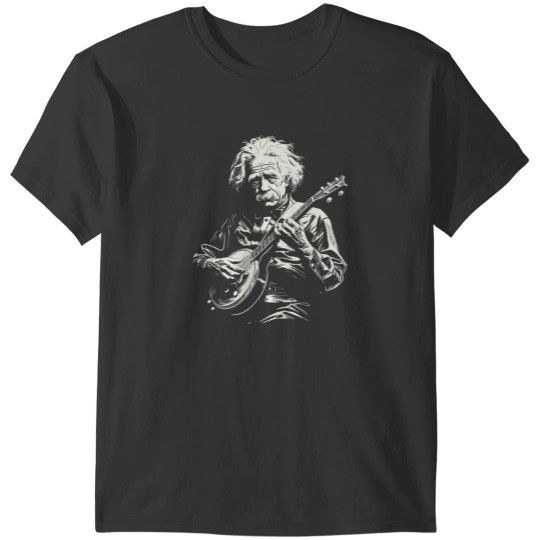 Discover Albert Einstein Playing Banjo Funny Science Satire T-Shirt T-Shirts