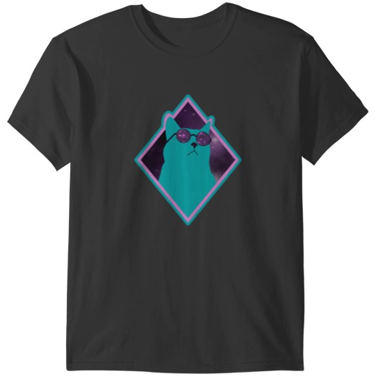 Discover Galaxy cat green T-Shirts