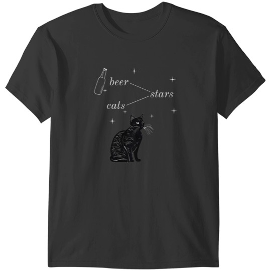 Discover Beer Stars Cats white T-Shirts
