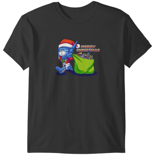 Discover An Autobot Merry Christmas Transformers T-Shirt T-Shirts