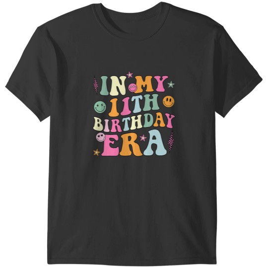 Discover Groovy In My 11th Birthday Era Eleven 11 years Old Birthday T-Shirts