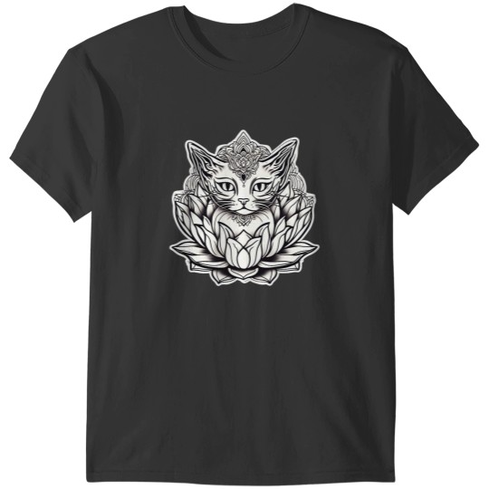 Discover Cat Lover Lotus Adorable Feline and Lotus T-Shirts