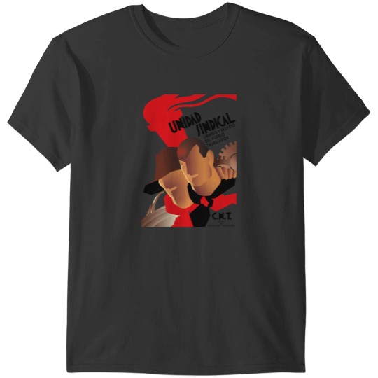 Discover CNT Unidad Sindical Spanish Civil Wars Anarchist Socialist Leftist T-Shirts