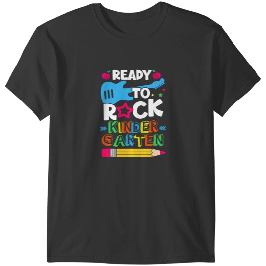 Discover First Day Of Kindergarten Ready To Rock Kindergarten-min T-Shirts