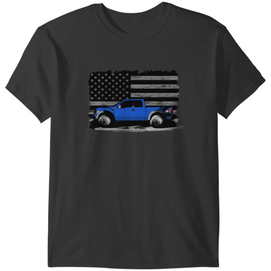 Discover American Rapture 4x4 Pickup Truck in Blue T-Shirts