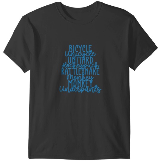 Discover Monkey Monkey Underpants Blue Fan Quote T-Shirts