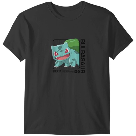 Discover poket mons Bulbasaur Stats Grass Type Kanto Partner 0 T-Shirts