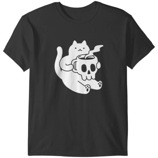 Discover Cat and Skull Mug Classic T-Shirts
