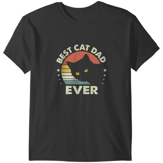 Discover Vintages Best Black Cat Dad Ever  Essential T-Shirts