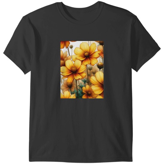 Discover Vibrant Yellow Cosmos Flowers Add a Splash of Sunshine to Your Space Classic T-Shirts